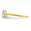 Diamond & Gemstone Birthstone Ring — Aquamarine