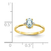 Diamond & Gemstone Birthstone Ring — Aquamarine