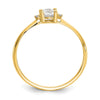 Diamond & Gemstone Birthstone Ring — Topaz (White)