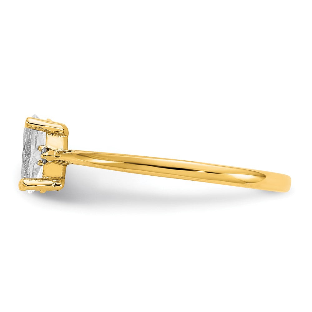 Diamond & Gemstone Birthstone Ring — Topaz (White)