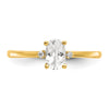 Diamond & Gemstone Birthstone Ring — Topaz (White)