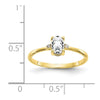 Diamond & Gemstone Birthstone Ring — Topaz (White)