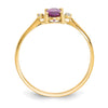 Diamond & Gemstone Birthstone Ring — Garnet (Rhodolite)