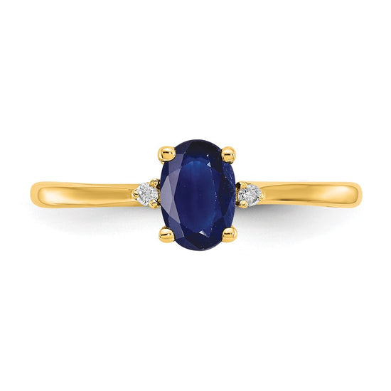 Diamond & Gemstone Birthstone Ring — Sapphire