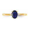 Diamond & Gemstone Birthstone Ring — Sapphire