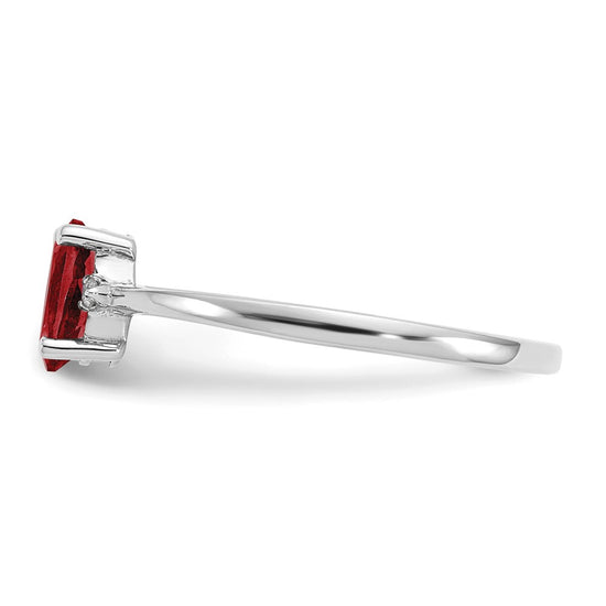 Diamond & Gemstone Birthstone Ring — Garnet