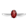 Diamond & Gemstone Birthstone Ring — Garnet