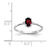 Diamond & Gemstone Birthstone Ring — Garnet