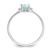 Diamond & Gemstone Birthstone Ring — Aquamarine