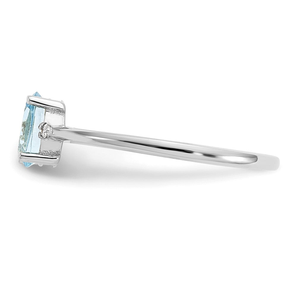 Diamond & Gemstone Birthstone Ring — Aquamarine