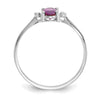 Diamond & Gemstone Birthstone Ring — Garnet (Rhodolite)