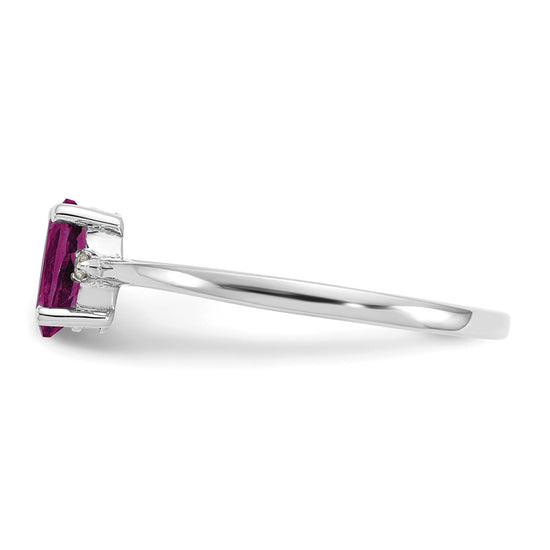Diamond & Gemstone Birthstone Ring — Garnet (Rhodolite)