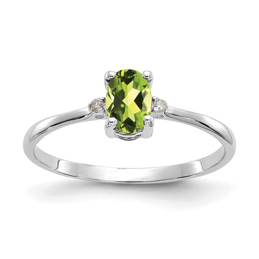 Diamond & Gemstone Birthstone Ring — Peridot