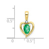 Gemstone & Diamond Heart Pendants