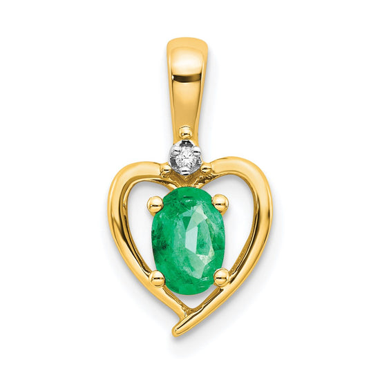 Gemstone & Diamond Heart Pendants