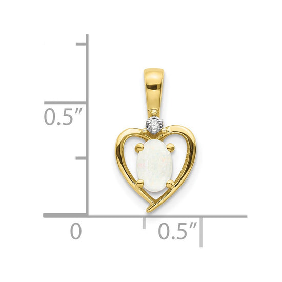 Gemstone & Diamond Heart Pendants