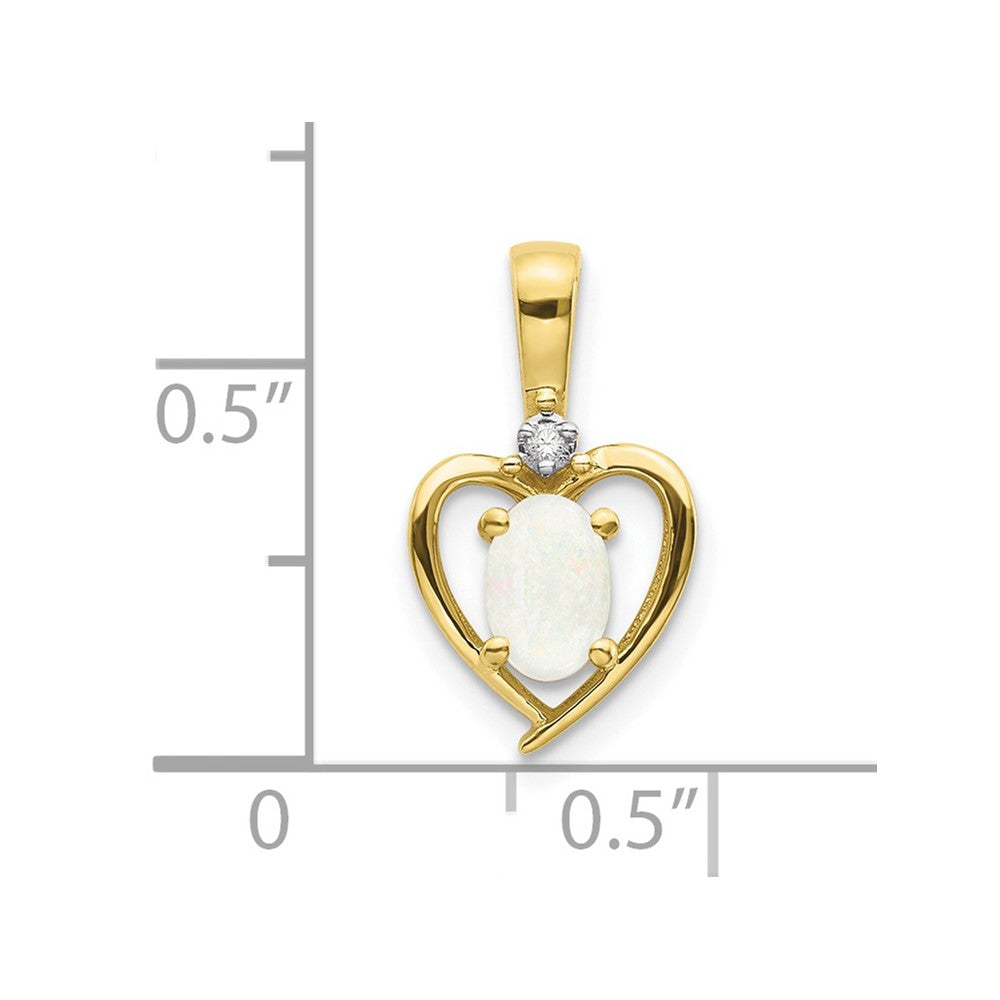 Gemstone & Diamond Heart Pendants