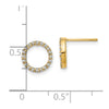 Open Circle Diamond Earrings