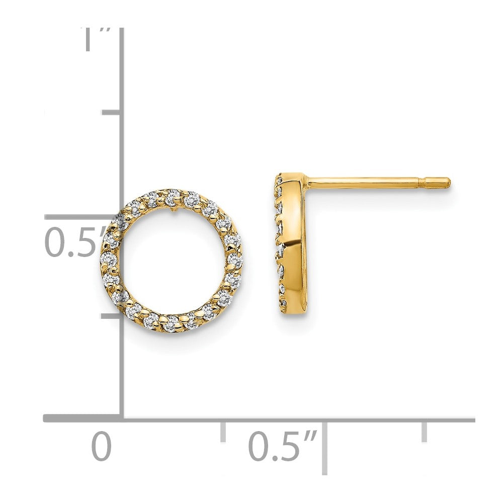 Open Circle Diamond Earrings