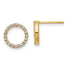 Open Circle Diamond Earrings