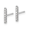 Gold Diamond Bar Post Earrings