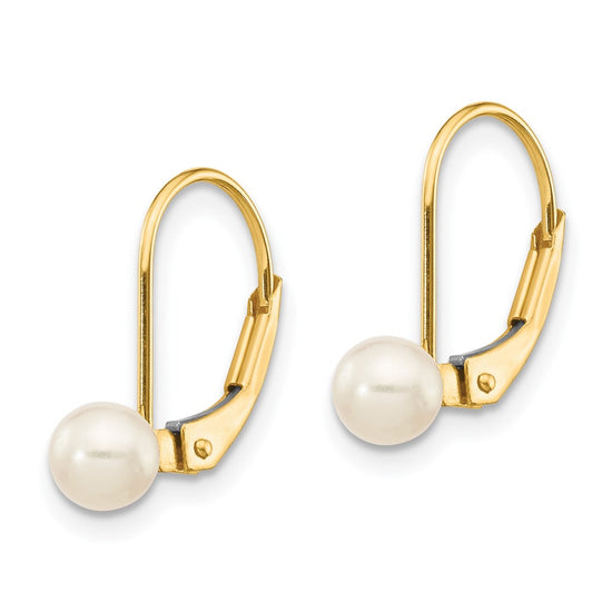 Saltwater Akoya Cultured Pearl Leverback Earrings