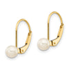 Saltwater Akoya Cultured Pearl Leverback Earrings