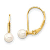 Saltwater Akoya Cultured Pearl Leverback Earrings