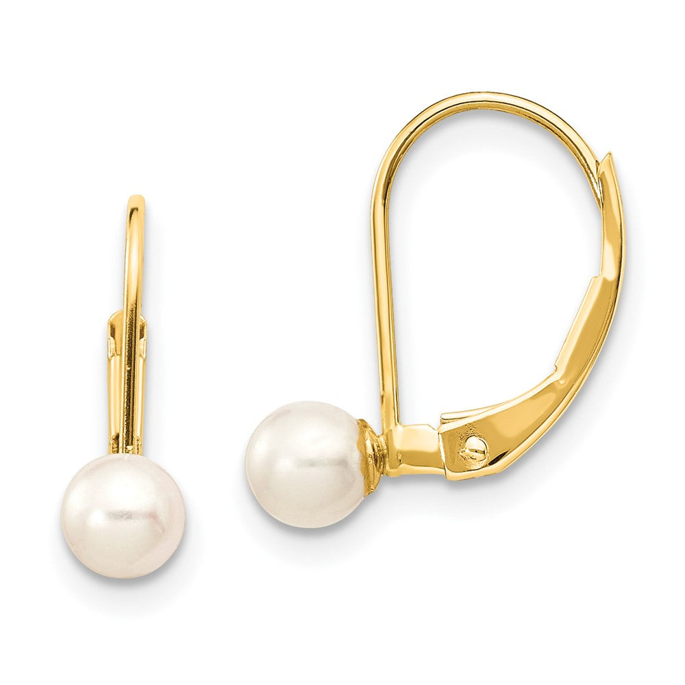 Saltwater Akoya Cultured Pearl Leverback Earrings
