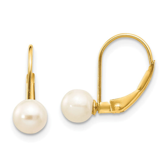 Saltwater Akoya Cultured Pearl Leverback Earrings