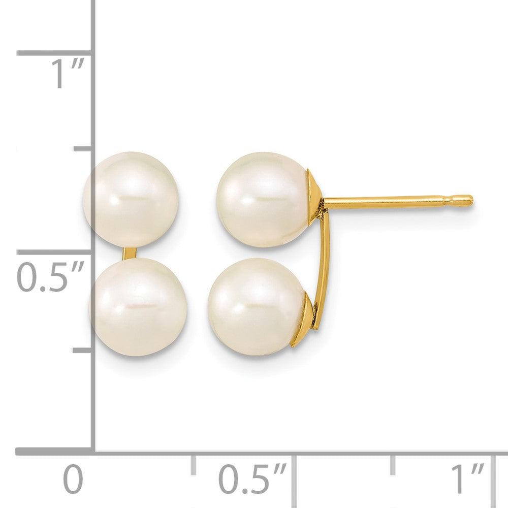 Gold FWC Pearl Post Earrings