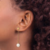 Fresh Water Cultured Round Pearl Dangle Post Earrings
