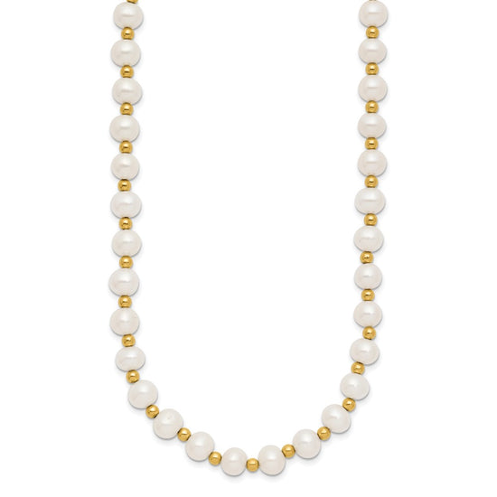 Gold Fresh Water Cultured Pearl Necklace