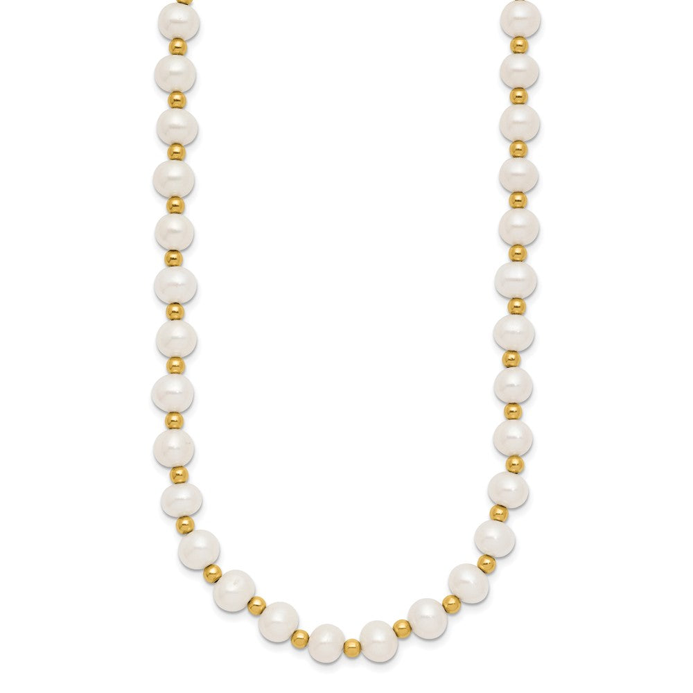 Gold Fresh Water Cultured Pearl Necklace