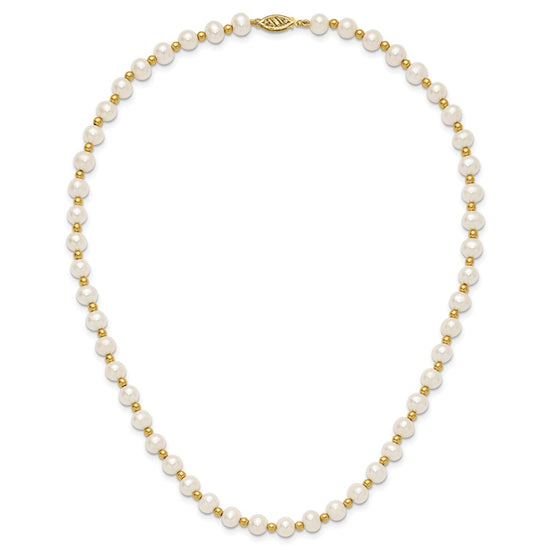 Gold Fresh Water Cultured Pearl Necklace