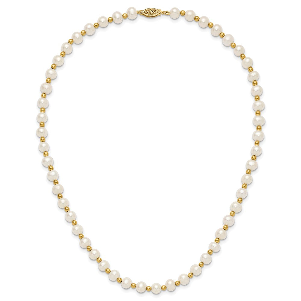 Gold Fresh Water Cultured Pearl Necklace