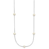 5-6mm Round White FWC Pearl 9-Station Necklaces