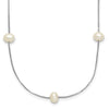 5-6mm Round White FWC Pearl 9-Station Necklaces