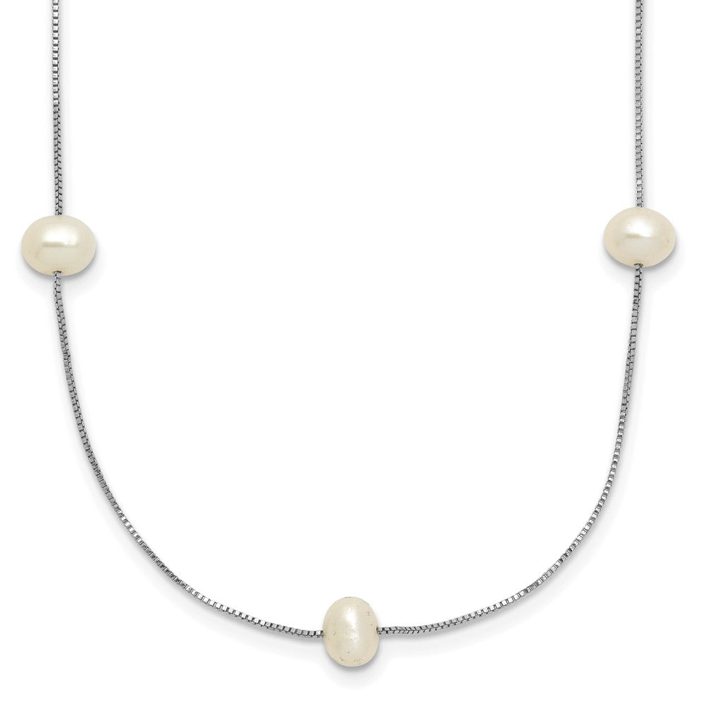 5-6mm Round White FWC Pearl 9-Station Necklaces