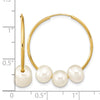 Gold FWC Pearl Hoop Earrings