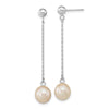 Fresh Water Cultured Round Pearl Dangle Post Earrings