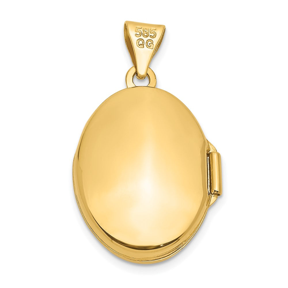 10k 17mm Floral Oval Locket