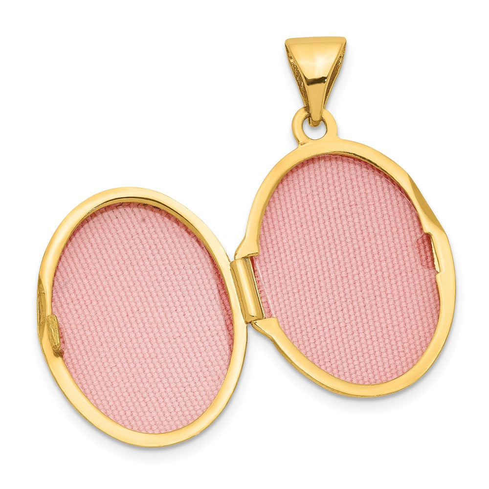 10k 17mm Floral Oval Locket
