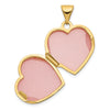 Gold Polished Floral Heart Lockets