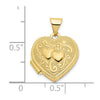10k 15mm Double Heart Locket