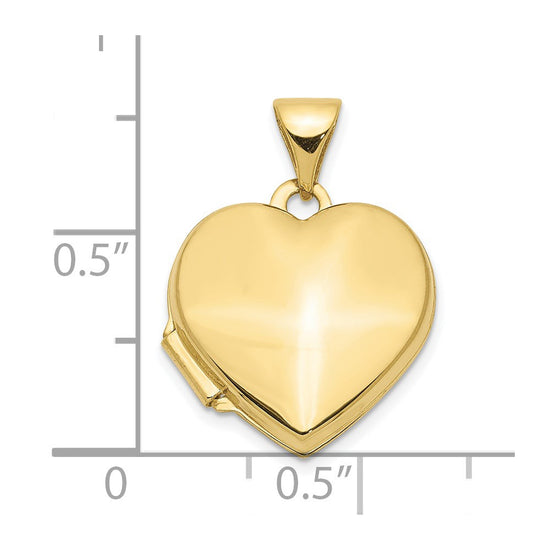 Gold Polished Heart Lockets