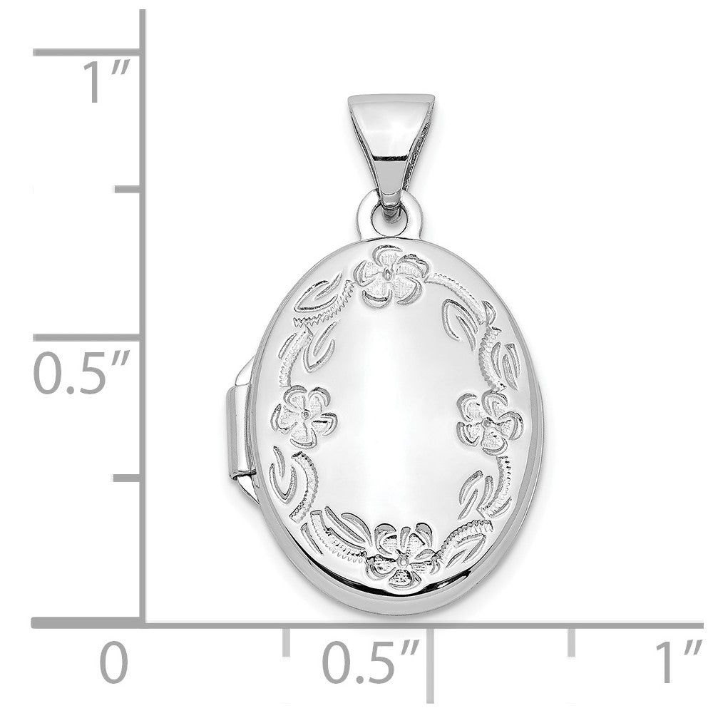 Gold Oval Floral Locket