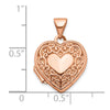 Gold Fancy Scroll Heart Locket