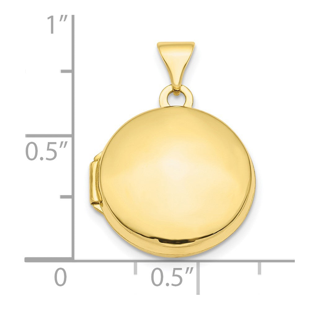 Gold Polished Circle Lockets