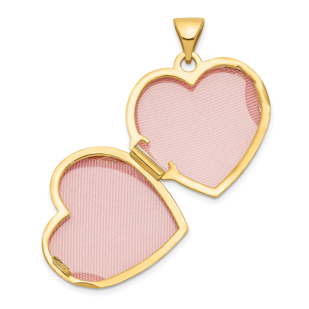 10k 18mm Double Heart Locket